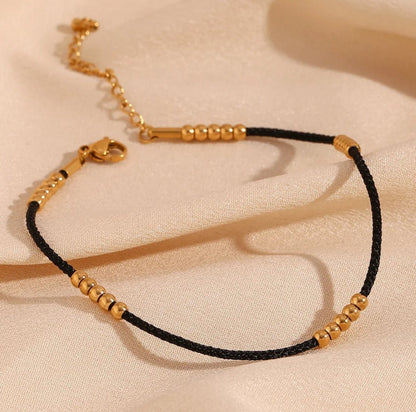 18K Gold Plated Bead Anklet - Kannya