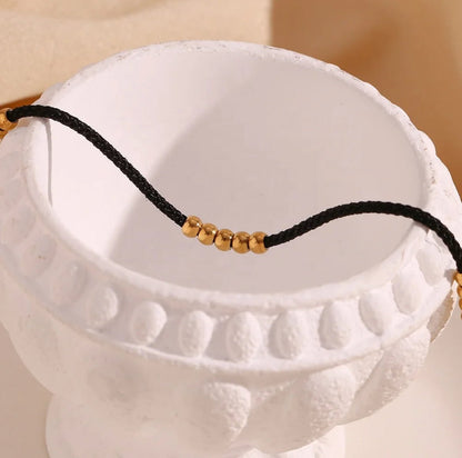 18K Gold Plated Bead Anklet - Kannya