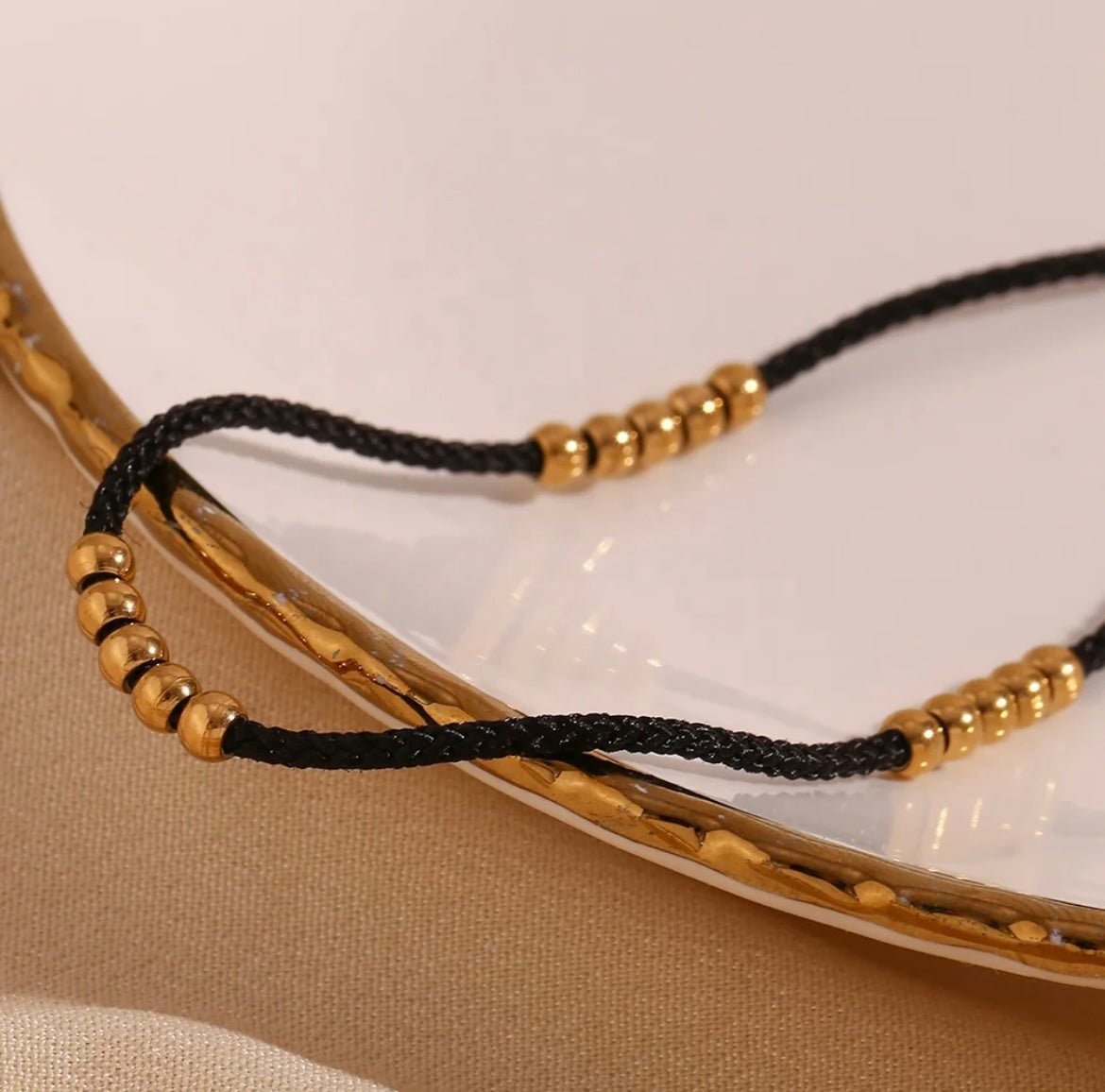 18K Gold Plated Bead Anklet - Kannya